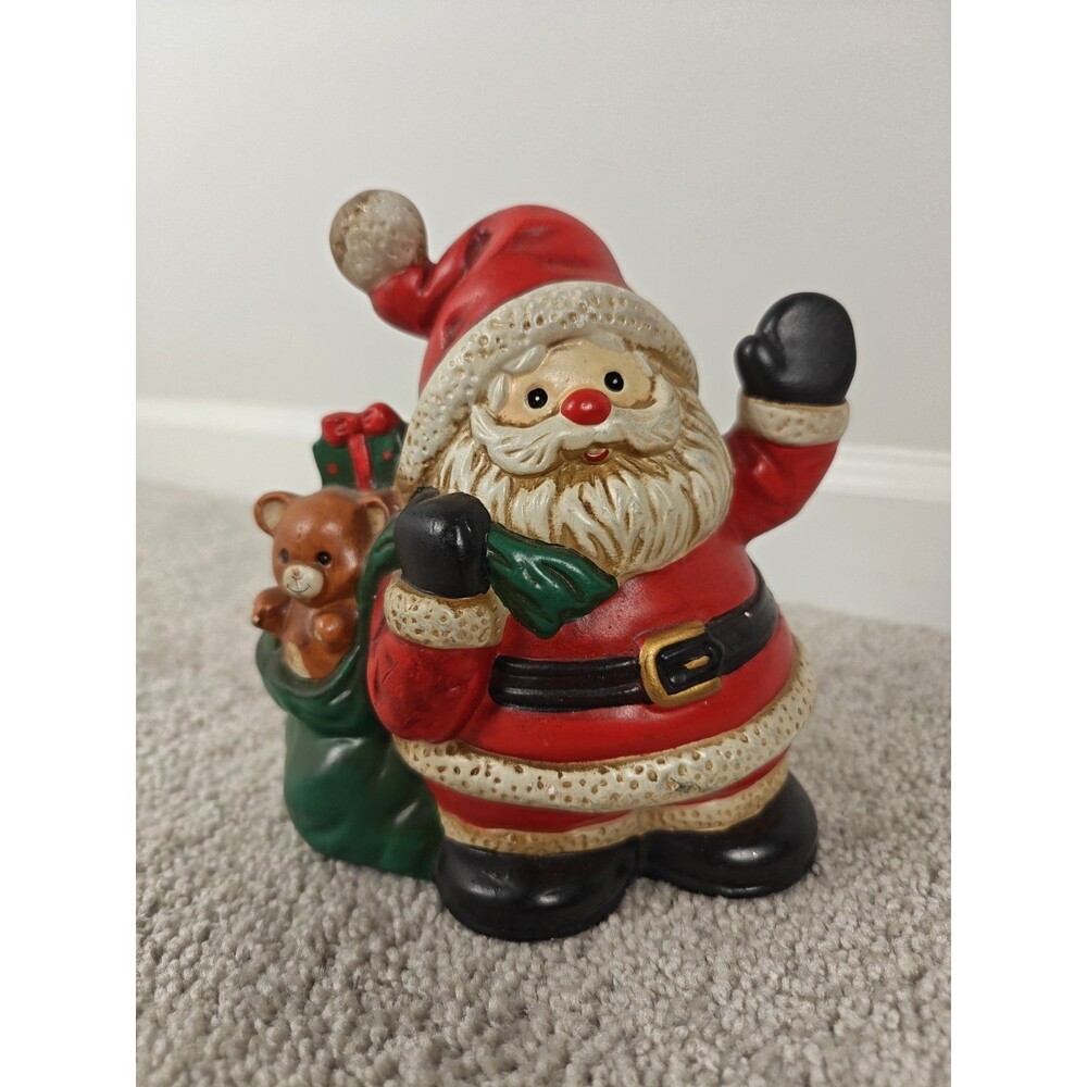 Vintage 1985 enesco Christmas music box Santa Claus Is Coming To Town